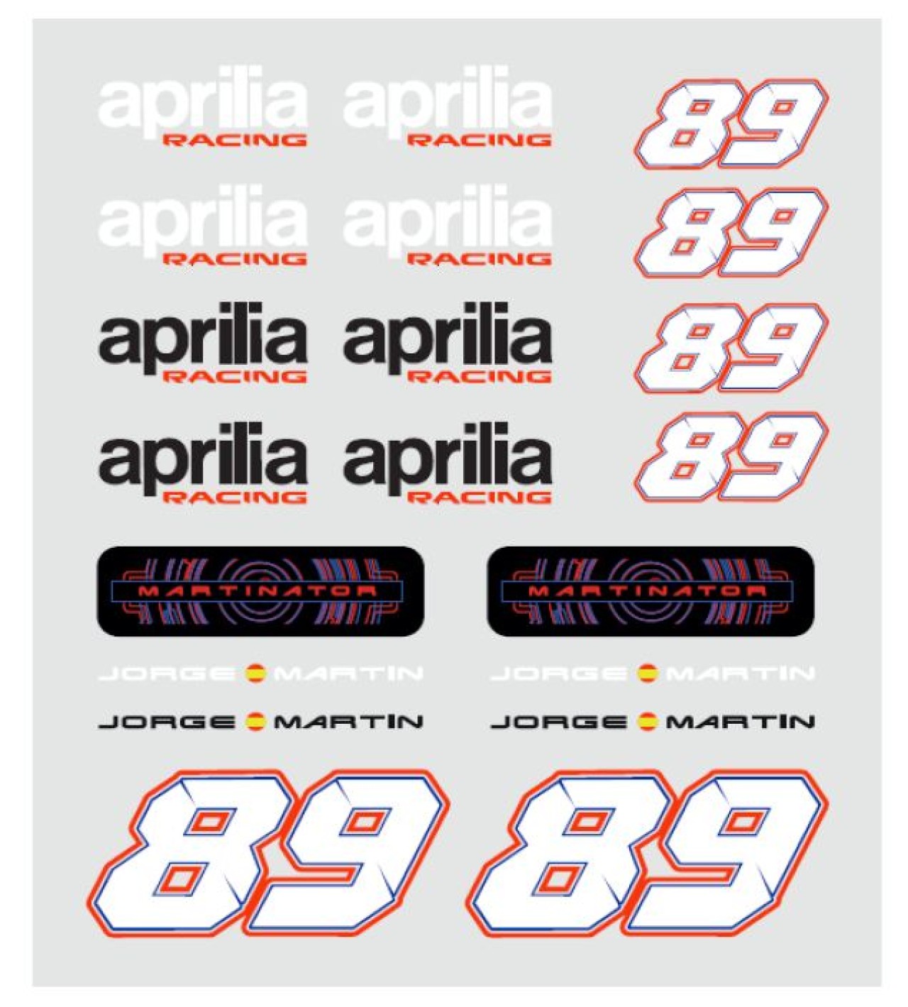 Pegatina Aprilia Racing 89