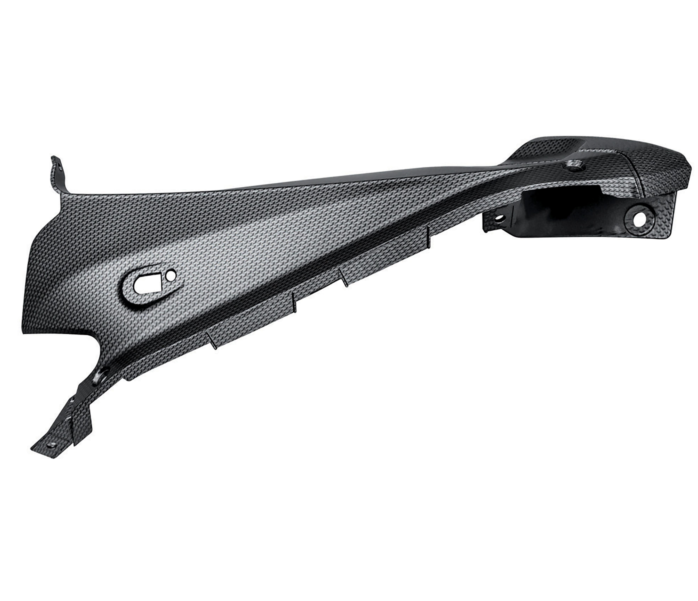 Panel lateral superior izquierdo en aspecto de carbono para Aprilia RS4 125