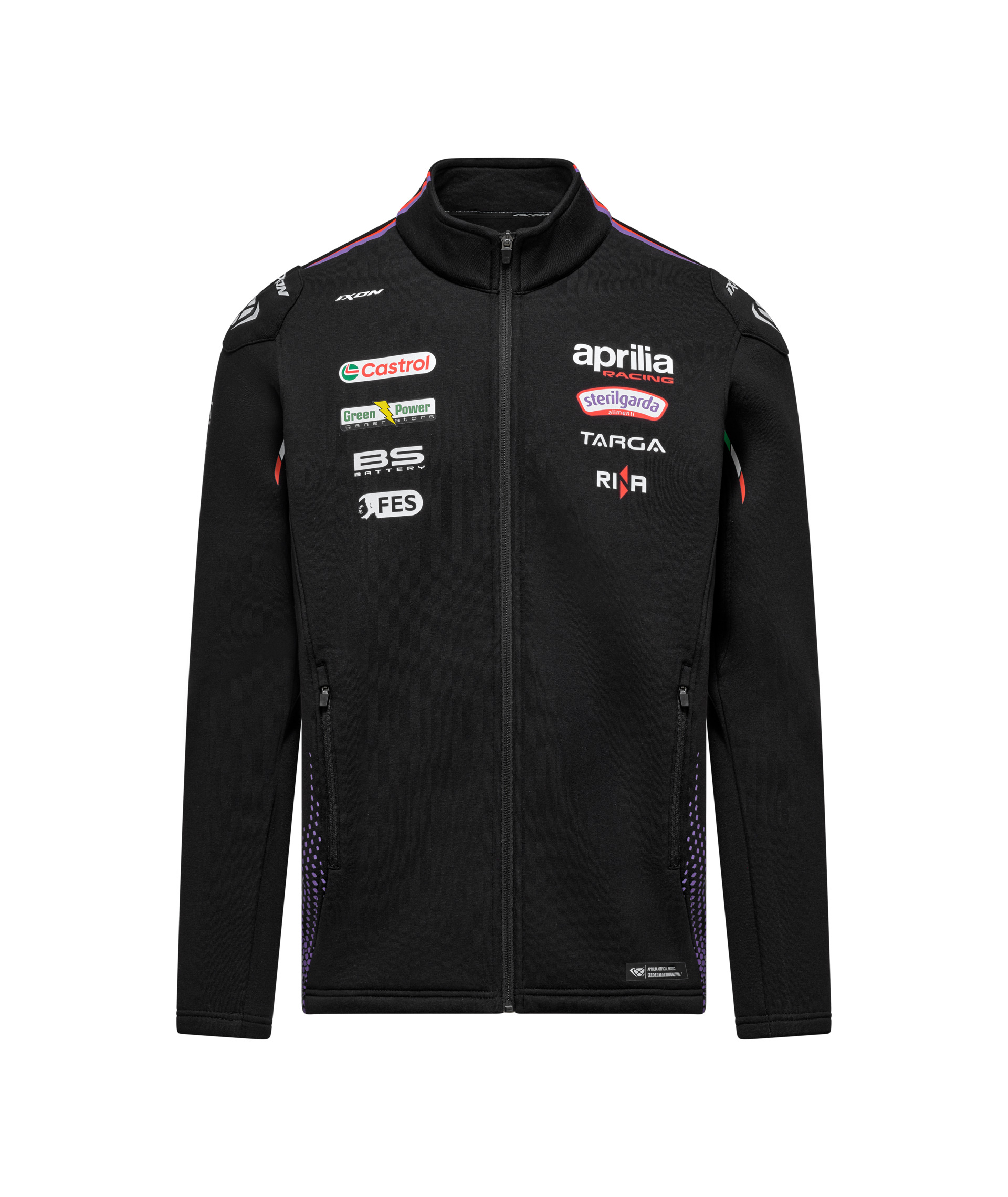 Sudadera con cremallera Aprilia Racing Team Replica 2026 para hombre, negra