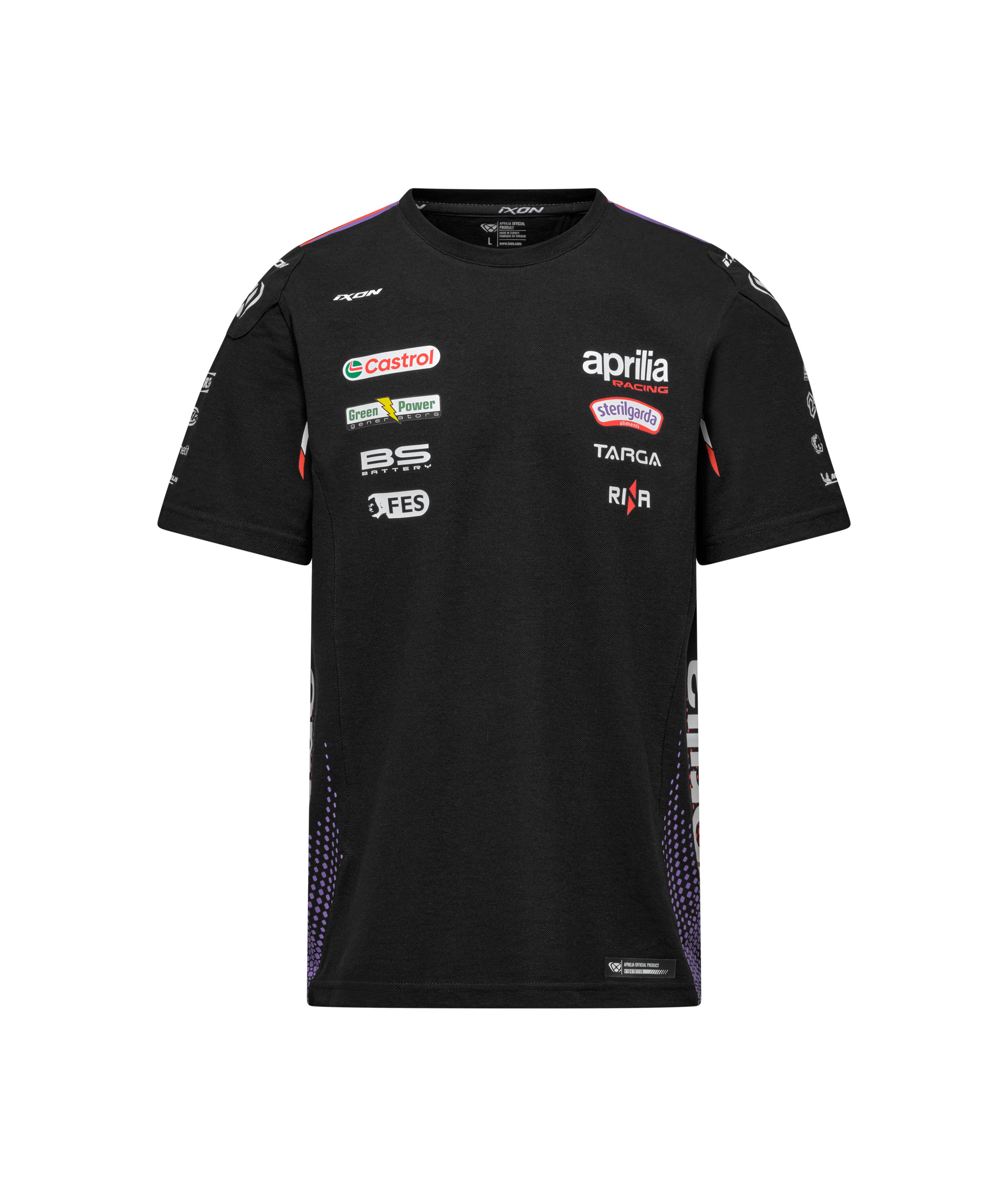 Camiseta Aprilia Racing Team Replica 2026 para hombre, negra
